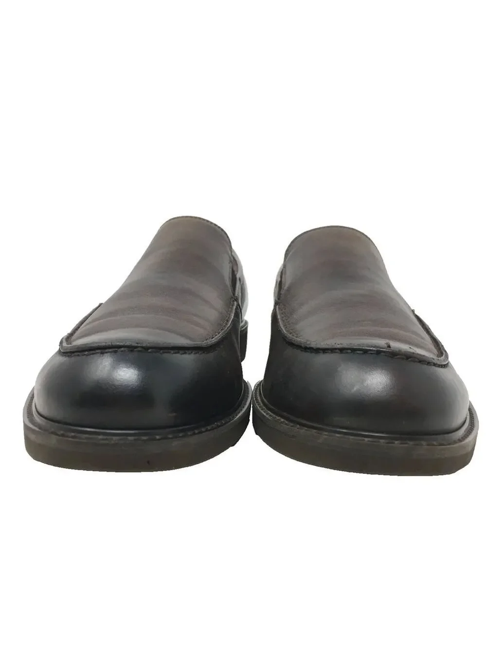 Ecco Vitrus III Apron Toe Slip On Leather Loafers Cocoa Brown size 12